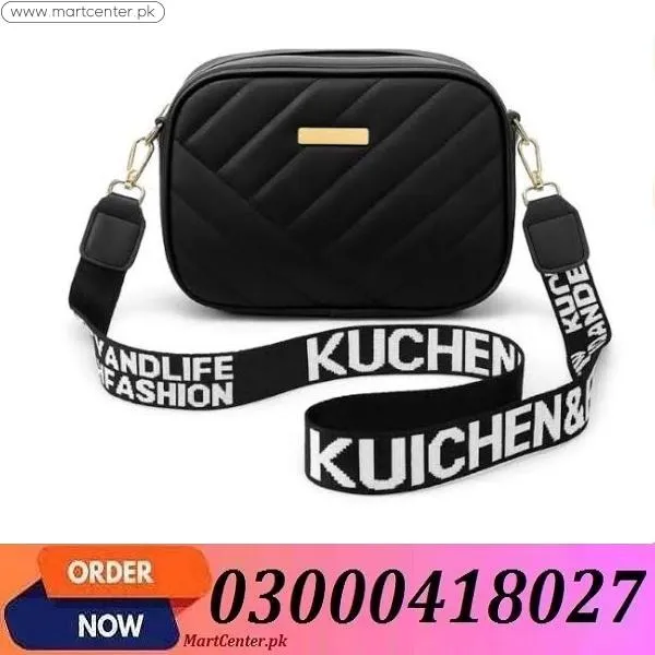 Black Leather Handbag for Girls Women